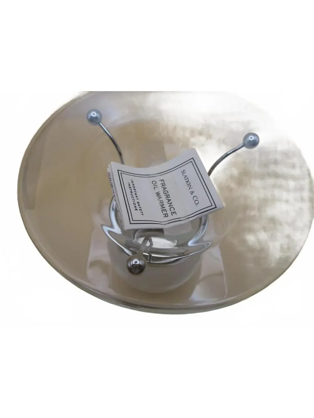 Slatkin Co Fragrance Oil Warmer Frosted Glass Base Bath Body Works New
